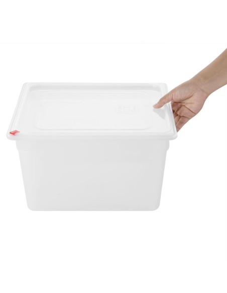 Bacs PP Hygiplas Click GN 2/3 16,1L - lot de 4 avec clips HACCP
