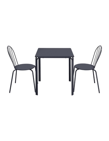 Table carrée Bolero Adeline 700mm bleu ardoise - 125kg