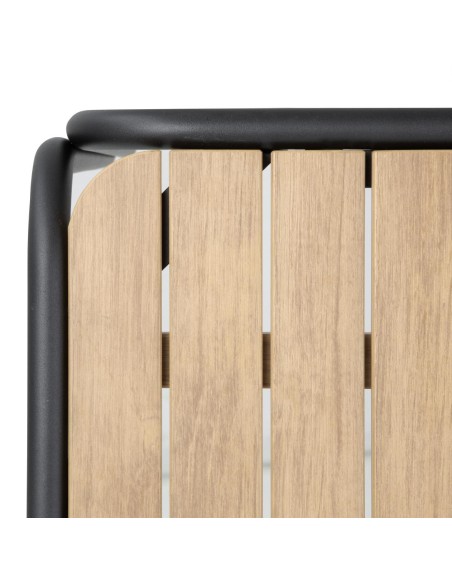 Table carrée Bolero Santorini 700 mm - Polywood & acier