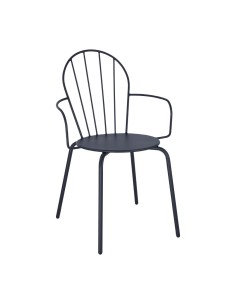 Fauteuils Bolero Adeline bleu ardoise - lot de 4