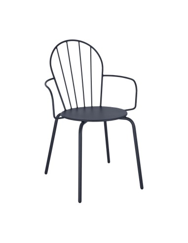 Fauteuils Bolero Adeline bleu ardoise - lot de 4