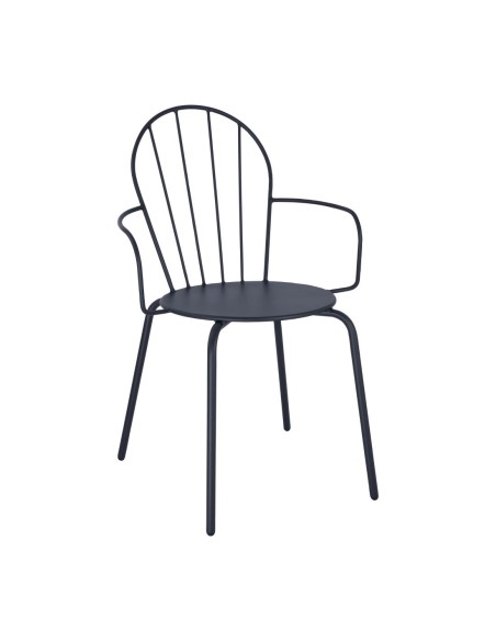 Fauteuils Bolero Adeline bleu ardoise - lot de 4