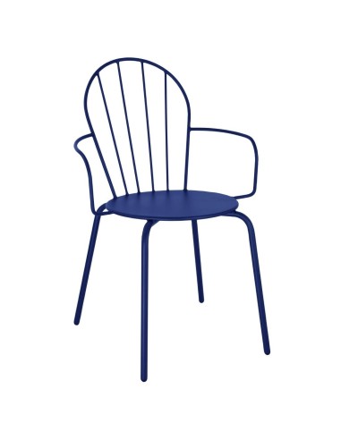 Fauteuils Bolero Adeline bleu marine - lot de 4