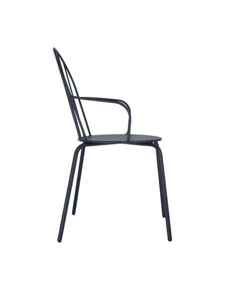 Fauteuils Bolero Adeline bleu ardoise - lot de 4