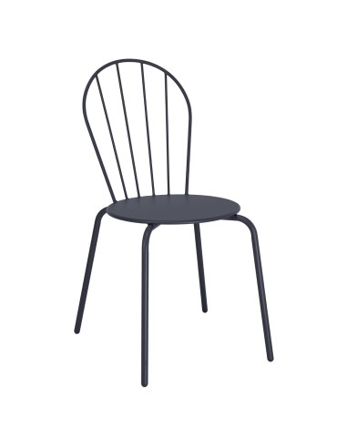 Chaises Bolero Adeline bleu ardoise - lot de 4