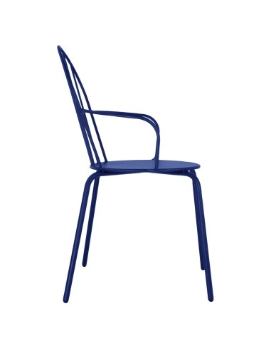 Fauteuils Bolero Adeline bleu marine - lot de 4