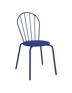 Chaises Bolero Adeline bleu marine - lot de 4