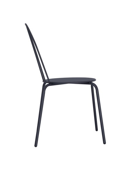 Chaises Bolero Adeline bleu ardoise - lot de 4