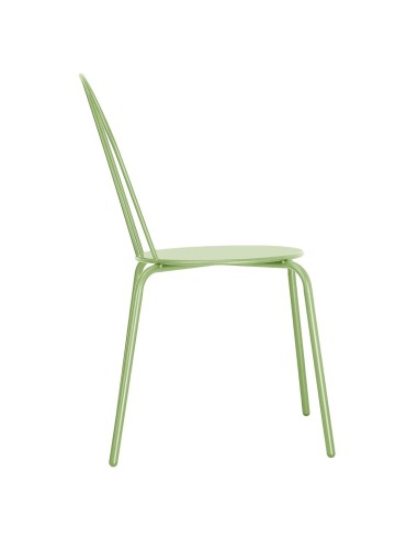 Chaises Bolero Adeline vert clair - lot de 4, empilables