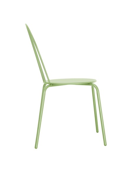 Chaises Bolero Adeline vert clair - lot de 4, empilables