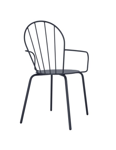 Fauteuils Bolero Adeline bleu ardoise - lot de 4