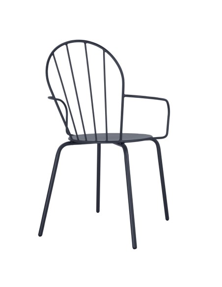 Fauteuils Bolero Adeline bleu ardoise - lot de 4