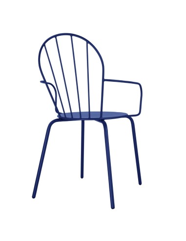 Fauteuils Bolero Adeline bleu marine - lot de 4