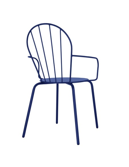 Fauteuils Bolero Adeline bleu marine - lot de 4