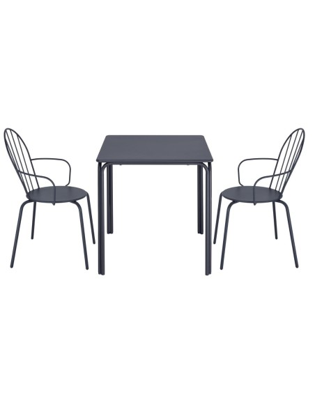 Fauteuils Bolero Adeline bleu ardoise - lot de 4