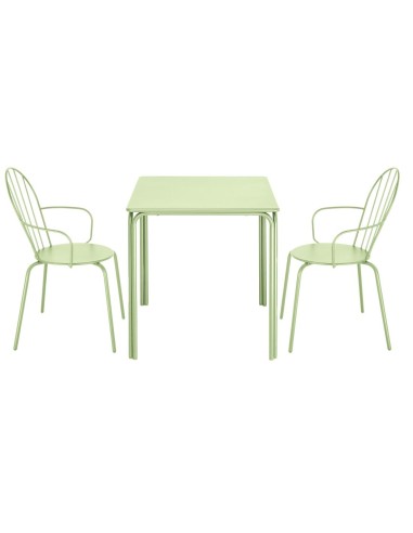 Fauteuils Bolero Adeline vert clair - lot de 4