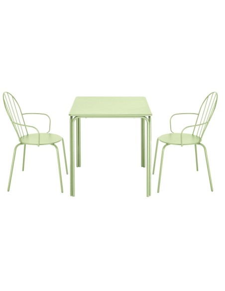 Fauteuils Bolero Adeline vert clair - lot de 4