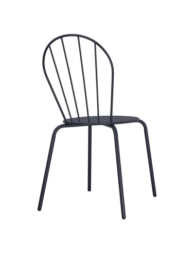 Chaises Bolero Adeline bleu ardoise - lot de 4