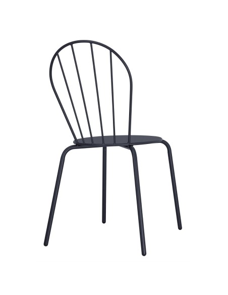 Chaises Bolero Adeline bleu ardoise - lot de 4