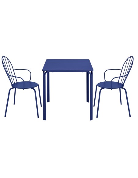 Fauteuils Bolero Adeline bleu marine - lot de 4
