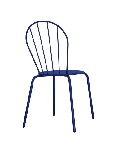 Chaises Bolero Adeline bleu marine - lot de 4