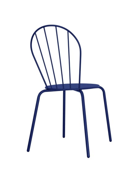 Chaises Bolero Adeline bleu marine - lot de 4