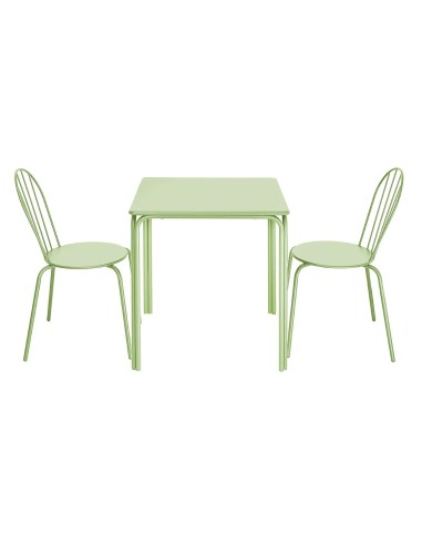 Chaises Bolero Adeline vert clair - lot de 4, empilables