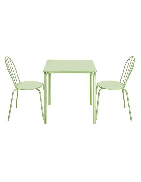 Chaises Bolero Adeline vert clair - lot de 4, empilables