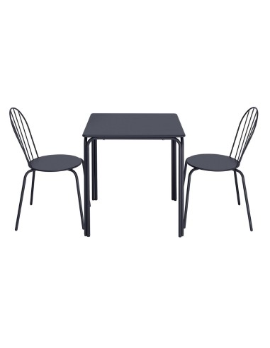 Chaises Bolero Adeline bleu ardoise - lot de 4