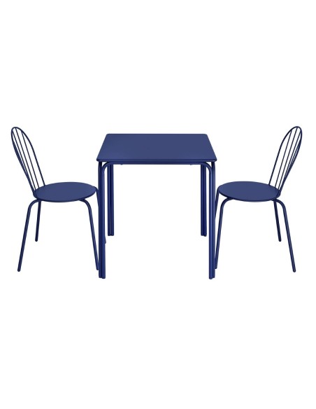 Chaises Bolero Adeline bleu marine - lot de 4