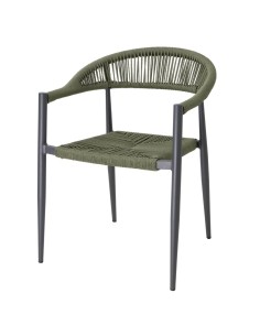 Fauteuils d'extérieur en rotin PE Bolero Eden verts - lot de 4