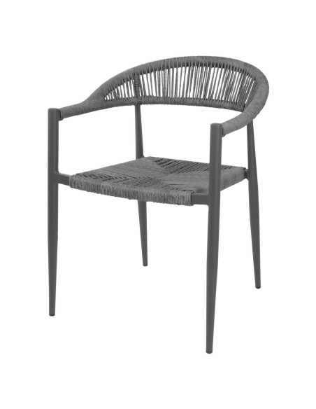 Fauteuils d'extérieur Bolero Eden anthracite - lot de 4