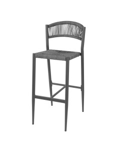 Tabourets bar extérieur Bolero Eden anthracite - lot de 2
