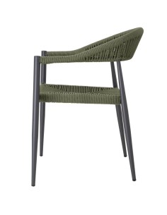 Fauteuils d'extérieur en rotin PE Bolero Eden verts - lot de 4 2