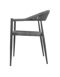 Fauteuils d'extérieur Bolero Eden anthracite - lot de 4 2
