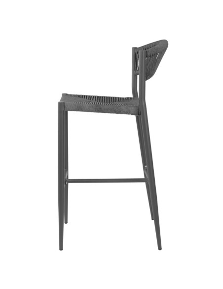 Tabourets bar extérieur Bolero Eden anthracite - lot de 2