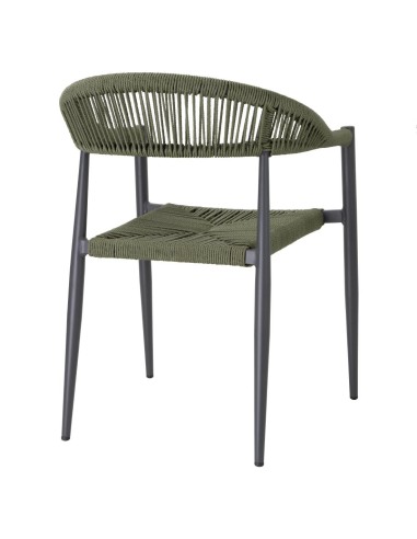 Fauteuils d'extérieur en rotin PE Bolero Eden verts - lot de 4