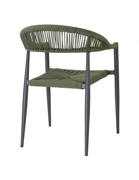 Fauteuils d'extérieur en rotin PE Bolero Eden verts - lot de 4