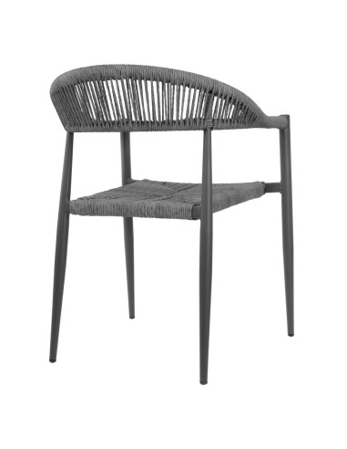 Fauteuils d'extérieur Bolero Eden anthracite - lot de 4