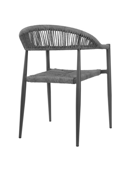 Fauteuils d'extérieur Bolero Eden anthracite - lot de 4