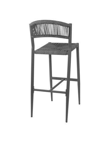 Tabourets bar extérieur Bolero Eden anthracite - lot de 2