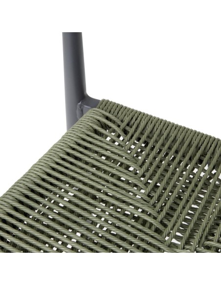 Fauteuils d'extérieur en rotin PE Bolero Eden verts - lot de 4