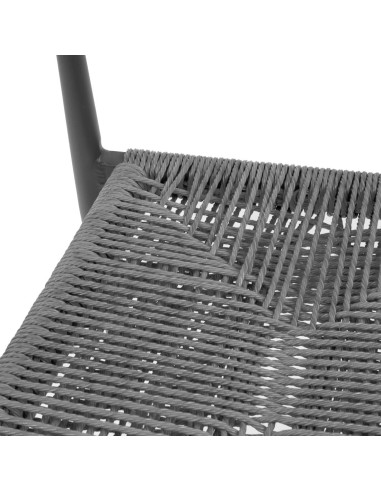Tabourets bar extérieur Bolero Eden anthracite - lot de 2