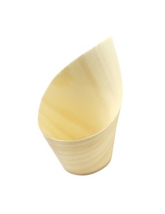 Coupelles obliques en bois FSC® 50 ml - Lot de 50