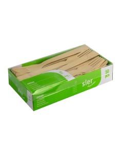 Fourchettes bambou 170 mm Sier Disposables - lot de 50 2