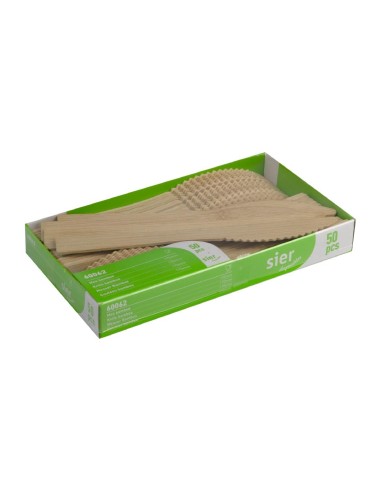 Couteaux en bambou Sier Disposables 170 mm - lot de 50