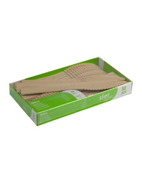 Couteaux en bambou Sier Disposables 170 mm - lot de 50
