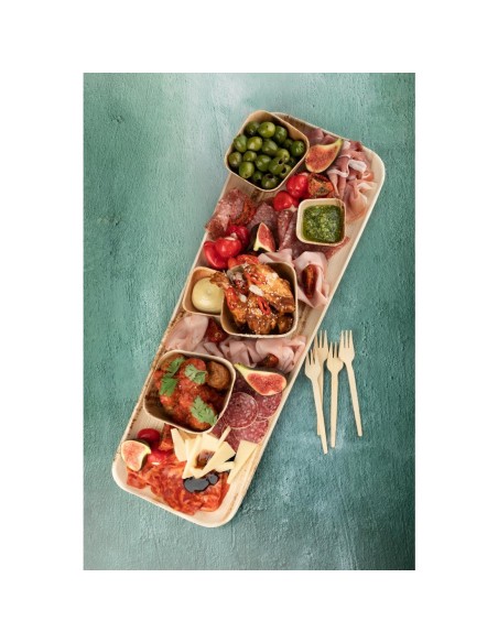 Fourchettes snack en bambou 135 mm - Lot de 100 Sier Disposables