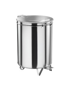Poubelle à pédale et roulettes Gastro M 50 L - Inox