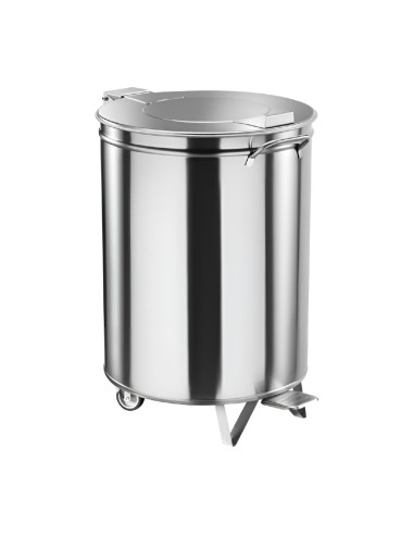 Poubelle à pédale et roulettes Gastro M 50 L - Inox